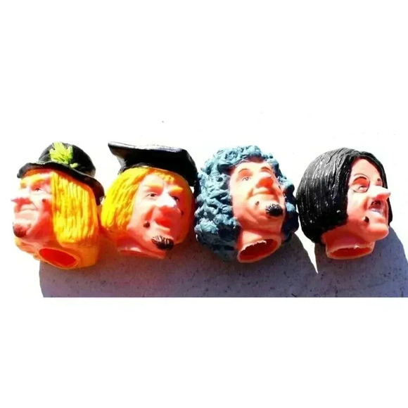 Vintage 1970s Rubebr Worzel Gummidge Toy Doll Figure Heads - Parts - Picture 1 of 1